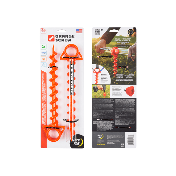 Orange Screw Ultimate Grond Anker - Large - 2 Pack