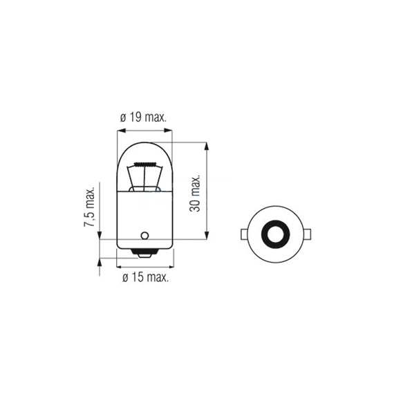 Bosma Signalisatielamp Ba15s 12v 10w Blister