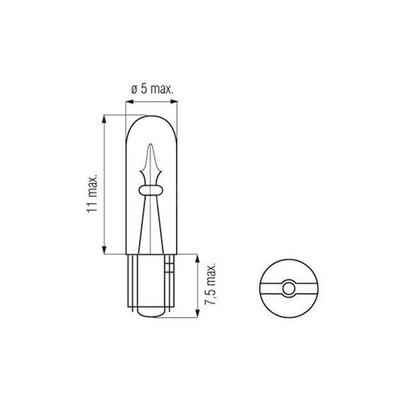 Bosma Signalisatielamp Wedge 12v 1.2w Blister