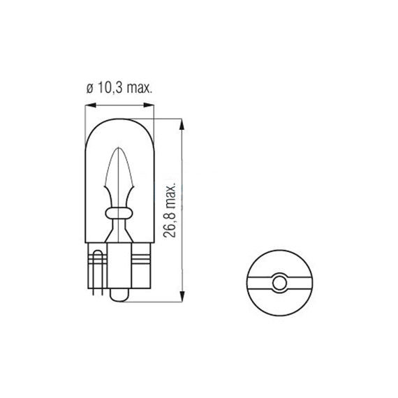 Bosma Signalisatielamp Wedge 12v 5w Blister