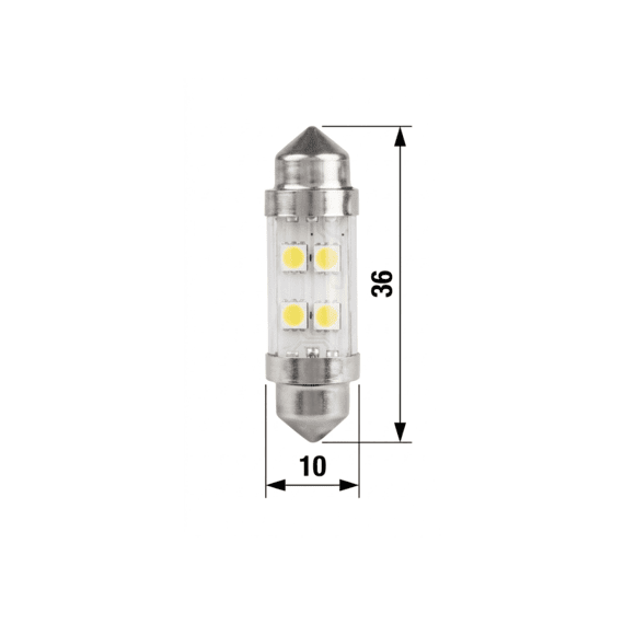 Bosma Signalisatielamp Led 12v Sv8.5 C5w 10x36 (2 Stuks)