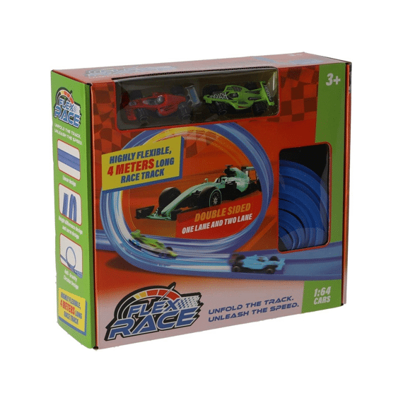 Racebaan Oprolbaar 4m Incl 2 Autos