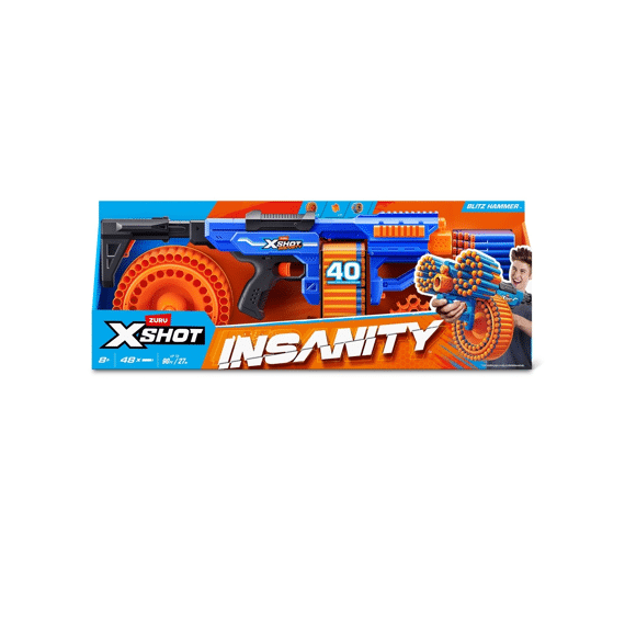 Zuru X-shot Insanity Blitz Hammer Met 48 Darts