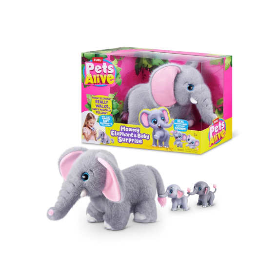 Zura Pets Alive Mama Olifant En Buby Surprise