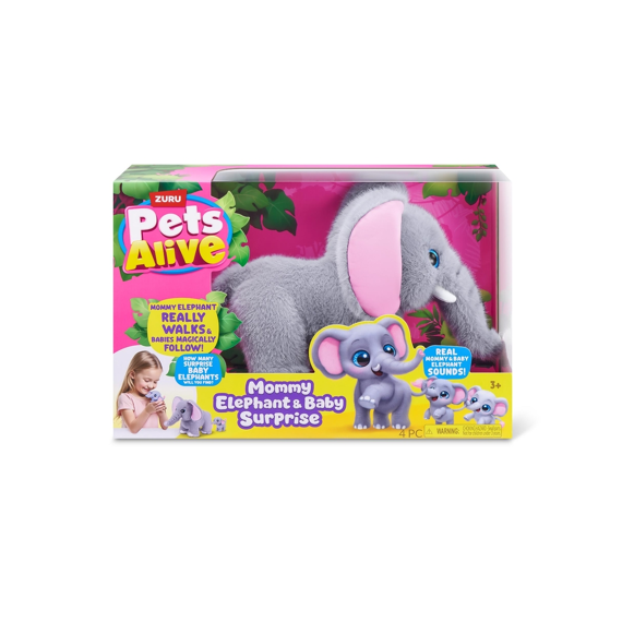 Zura Pets Alive Mama Olifant En Buby Surprise