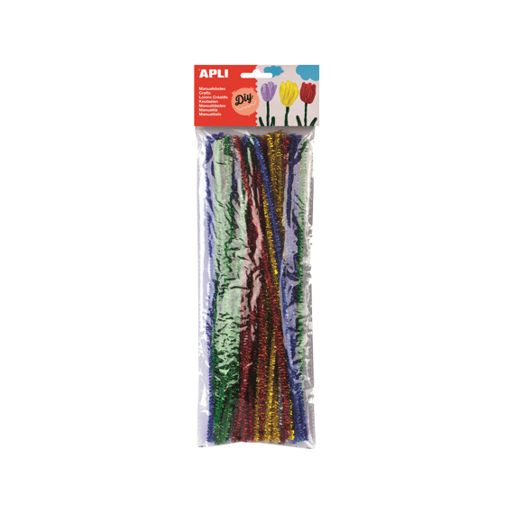 Chenilledraad Glitter 5x30cm 50 Stuks Assortiment Kleuren