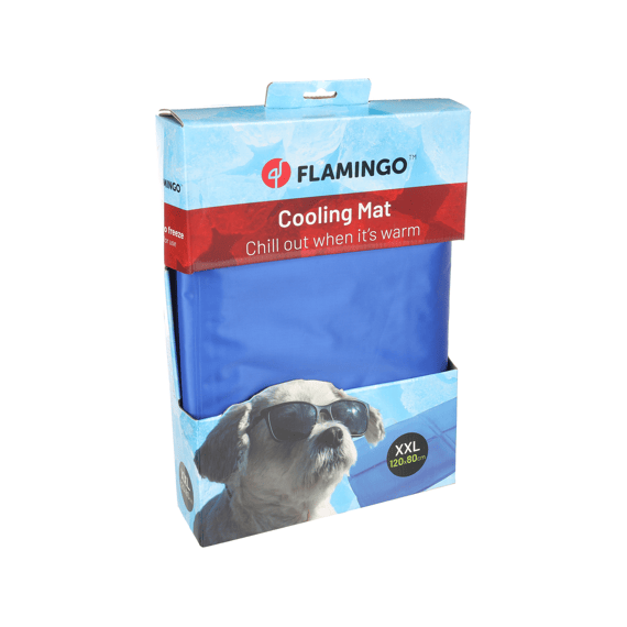Flamingo Koelmat Frosty Blauw Xxl 120x80cm