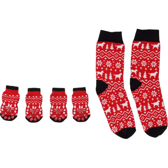 Flamingo Kerst Matching Sokken Keysa Rood