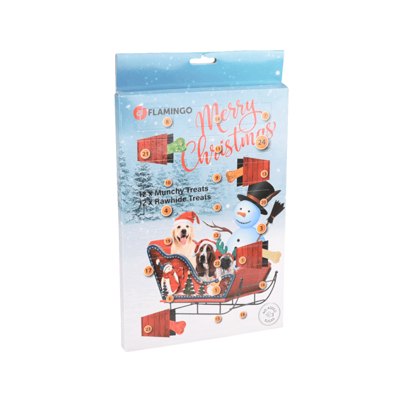 Flamingo Kerst Kalender Munchy/ Rawhide 2x12 Stuks