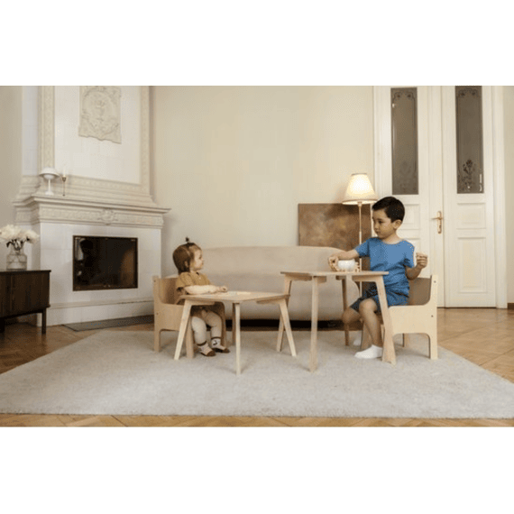 Ette Tete Tulla Tafel Met Korte (35cm) En Lange (48cm) Poten Naturel