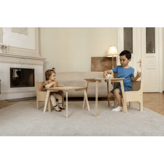 Ette Tete Tulla Tafel Met Korte (35cm) En Lange (48cm) Poten Naturel