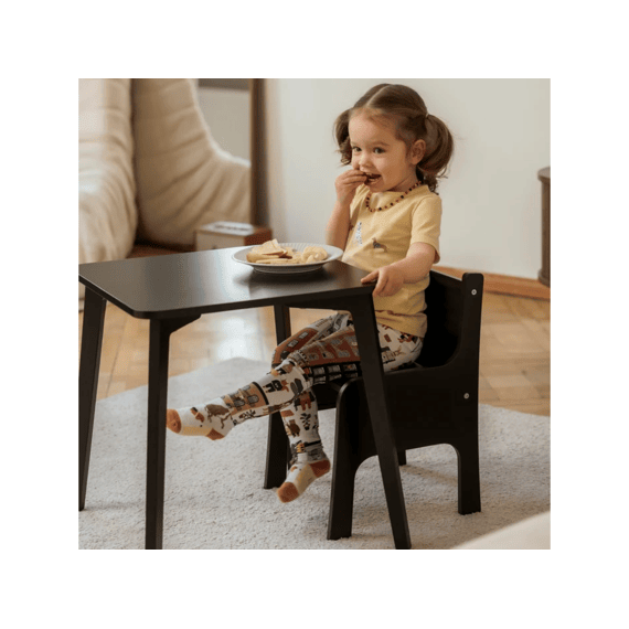Ette Tete Tulla Tafel Met Korte (35cm) En Lange (48cm) Poten Zwart