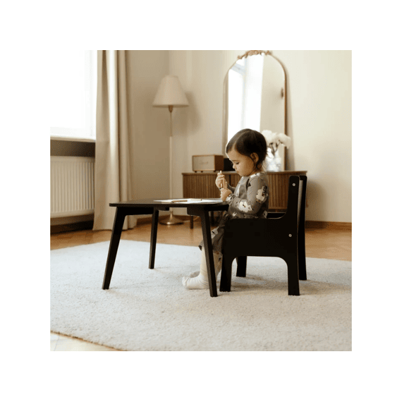 Ette Tete Tulla Tafel Met Korte (35cm) En Lange (48cm) Poten Zwart