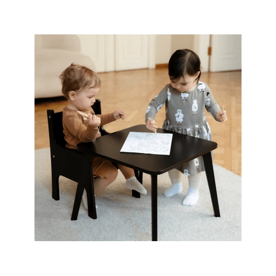 Ette Tete Tulla Tafel Met Korte (35cm) En Lange (48cm) Poten Zwart