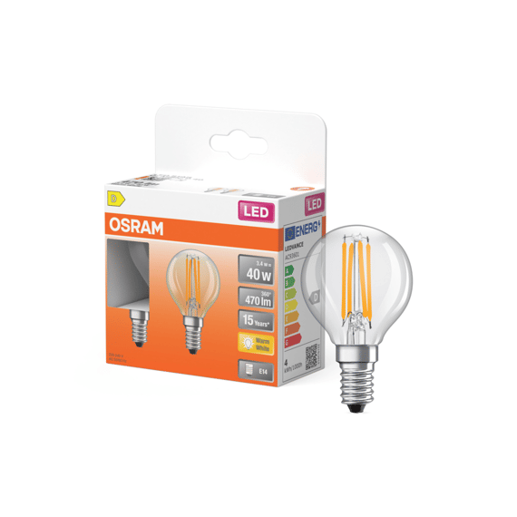 Osram Led Star Classic P 40 Filament 3.4w/827 E14 2-Pack
