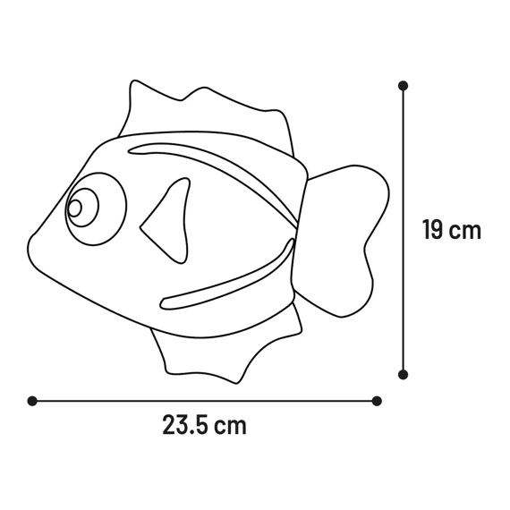 Speelgoed Fisko Vis Meerdere  Kleuren 23,5x19x7cm