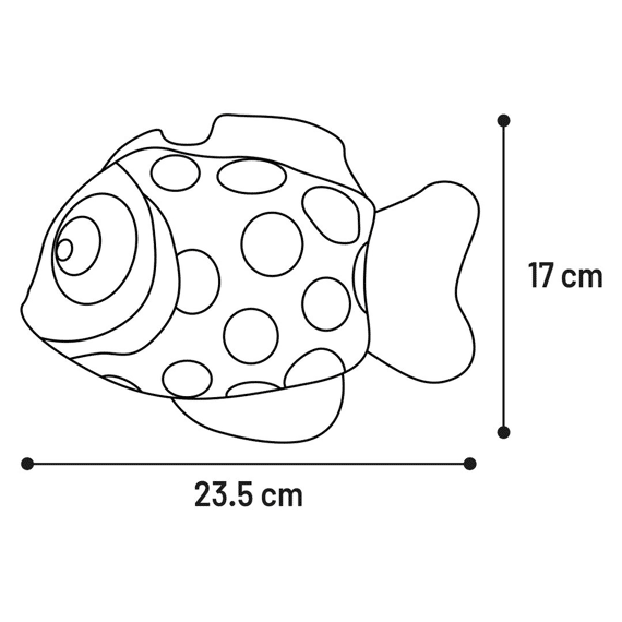 Speelgoed Fisko Vis Meerdere  Kleuren 23,5x19x7cm