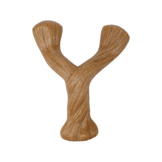 Speelgoed Nylo Wood Y-vorm Met  Rundsmaak L Bruin 20,5x15,9x6,5cm