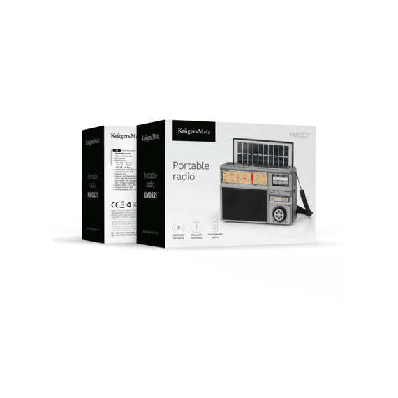 Kruger & Matz Km0831 Portable Radio Op Zonne-energie Met Bluetooth
