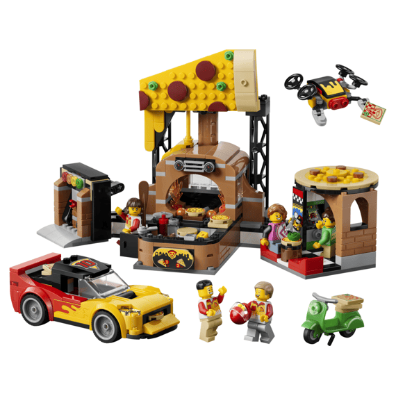 Lego City 60496 Pizzacentrale Met Voertuigen