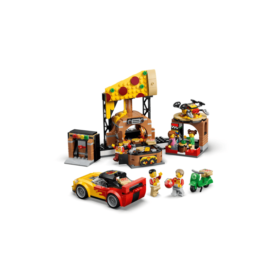 Lego City 60496 Pizzacentrale Met Voertuigen
