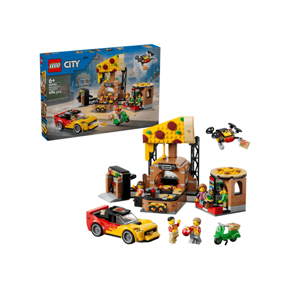 Lego City 60496 Pizzacentrale Met Voertuigen