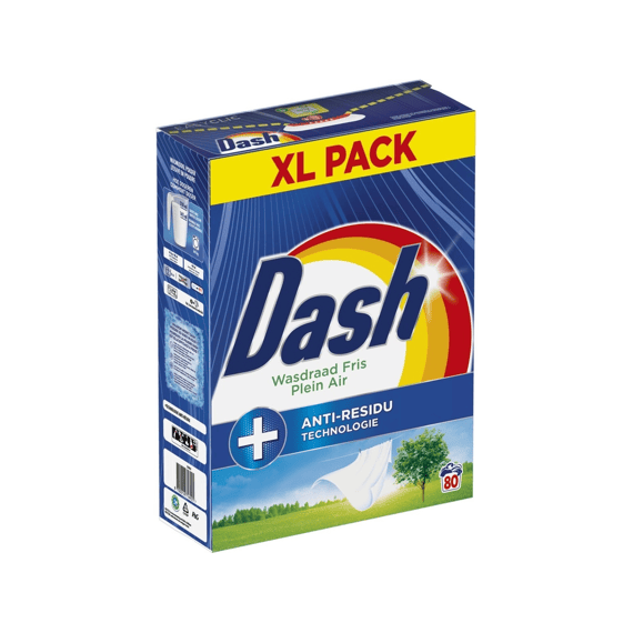 Dash Wasmiddel Poeder Wasdraadfris 80 Scoops/4.4kg