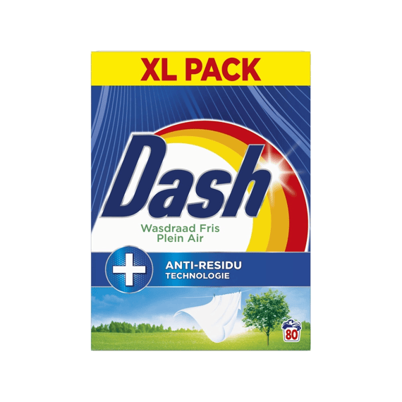 Dash Wasmiddel Poeder Wasdraadfris 80 Scoops/4.4kg