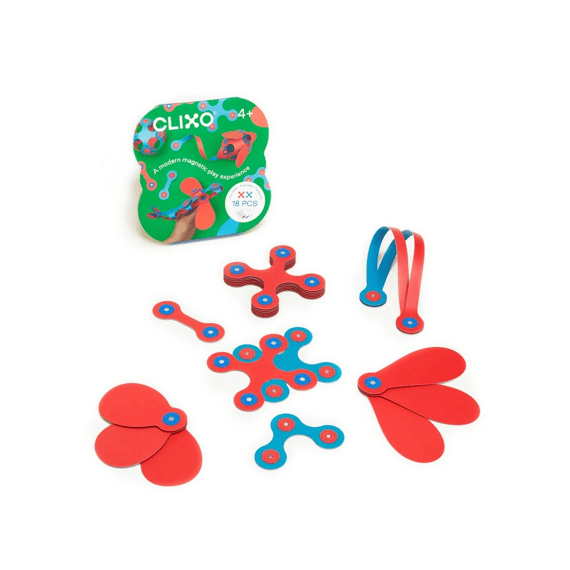 Clixo Itsy Flamingo Turquoise Magnetische Bouwset 18 Stuks