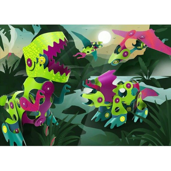 Clixo Dino Series Magnetische Bouwset 36 Stuks