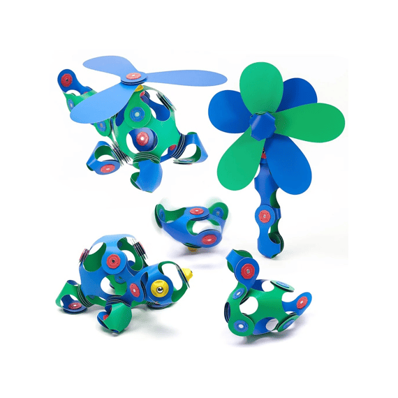 Clixo Crew Blue Green Magnetische Bouwset 30 Stuks