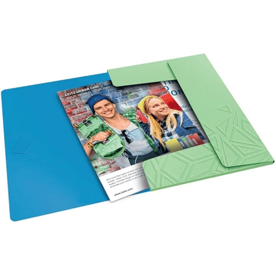 Leitz Urban Chic 3-klepsmap Pp A4 Groen