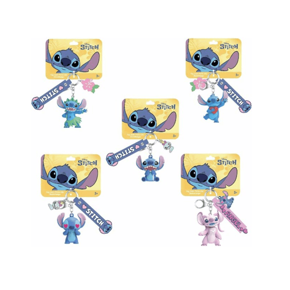 Stitch 3d Sleutelhanger Foam Met Charm