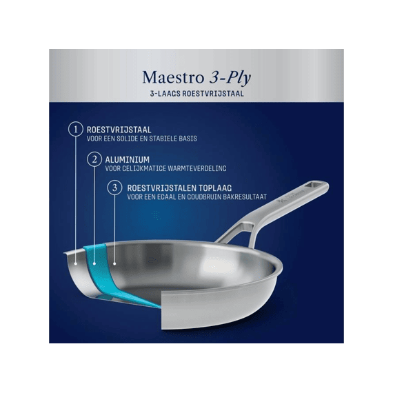 Bk Peter Goossens Maestro 3ply Bakpan 28cm