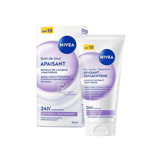 Nivea Dagcreme Verzachtend Ongeparfumeerd Gevoelige Huid Spf15 50ml