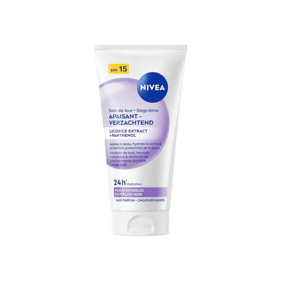 Nivea Dagcreme Verzachtend Ongeparfumeerd Gevoelige Huid Spf15 50ml