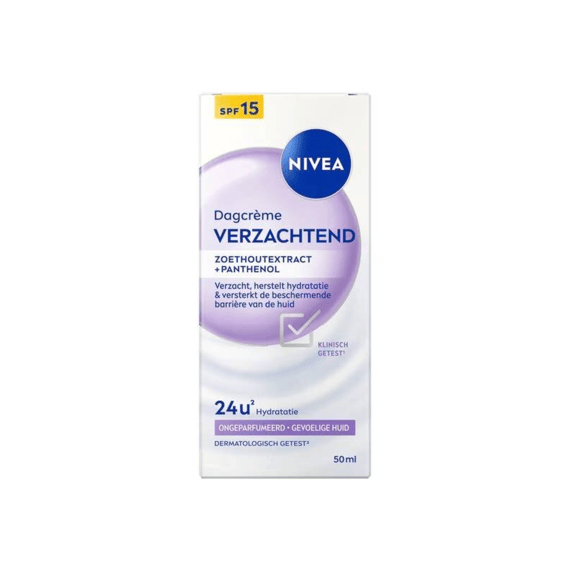 Nivea Dagcreme Verzachtend Ongeparfumeerd Gevoelige Huid Spf15 50ml