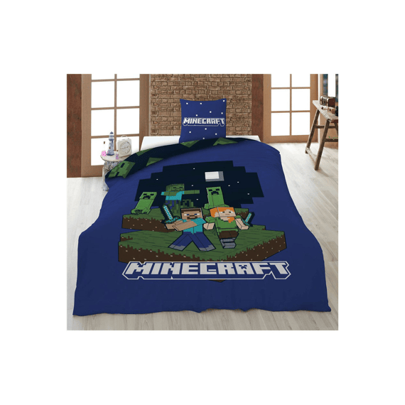 Dekbedovertrek Minecraft 140x200cm