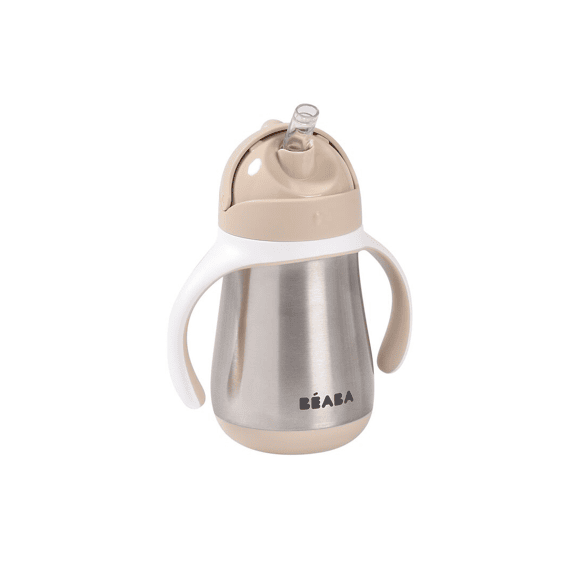 Beaba Drinkbeker Roestvrijstaal Met Rietje 250ml Clay