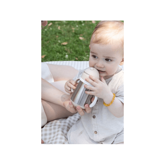 Beaba Drinkbeker Roestvrijstaal Met Rietje 250ml Clay