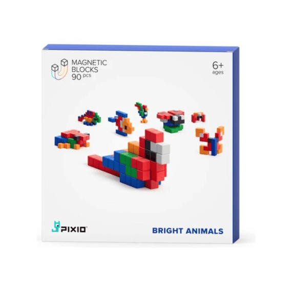 Pixio Magnetische Blokken Bright Animals 90 Stuks