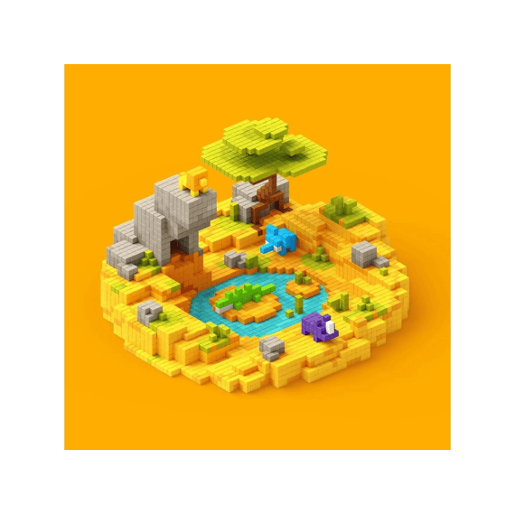 Pixio Magnetische Blokken Mini Safari 137 Stuks