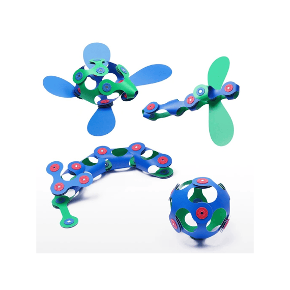 Clixo Itsy Flamingo Blue Green Magnetische Bouwset 18 Stuks