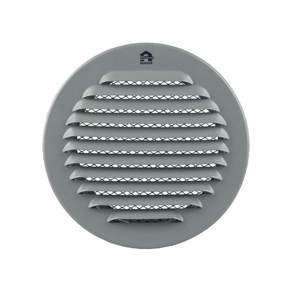 Renson Inbouw Schoepenrooster Rond Alu 435r Diam 120  Ral 9006 Natuur