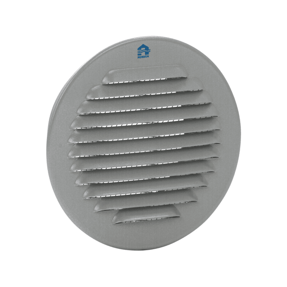 Renson Inbouw Schoepenrooster Rond Alu 435r Diam 120  Ral 9006 Natuur