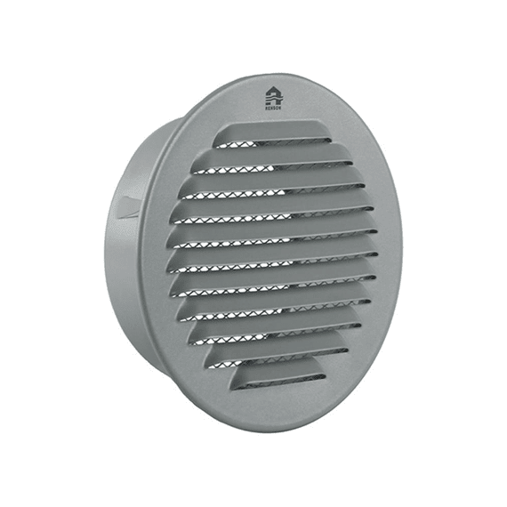Renson Inbouw Schoepenrooster Rond Alu 435r Diam 120  Ral 9006 Natuur