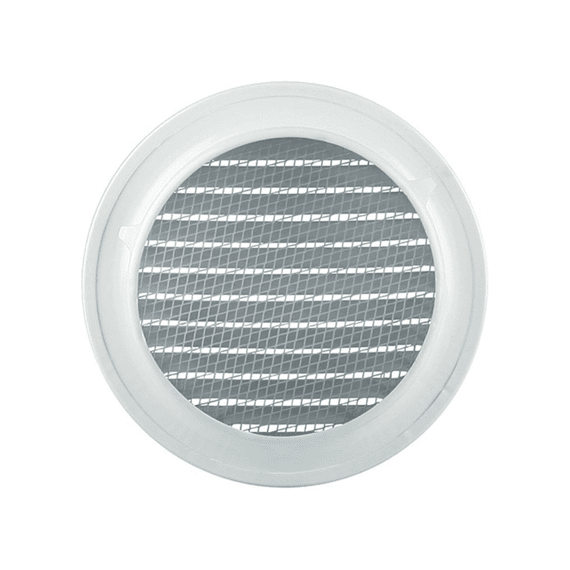 Renson Inbouw Schoepenrooster Rond Alu 435r Diam 120  Ral 9010 Wit