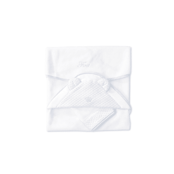 First Badcape Met Washandje Arne Linen Blue
