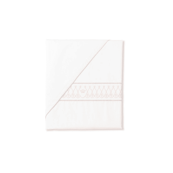 First Dekbedovertrek Bed 100x140 Linen Pink/white