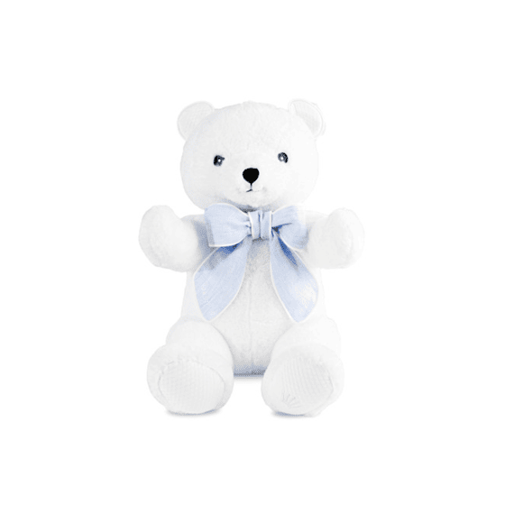 First Beer Teddy 37cm Zoe Linen Blue